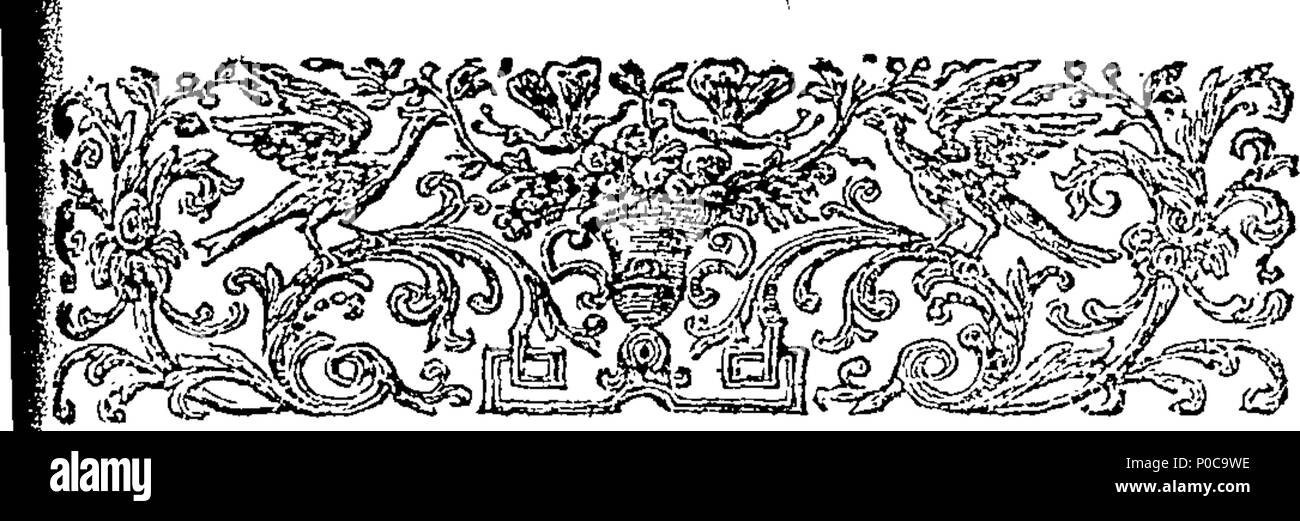 . Inglese: Fleuron dal libro: un'indagine da dove viene la sapienza e intelligenza per l uomo? In cui si è tentato di far conoscere, tra vari altri punti, I. che la religione è entrato nel mondo mediante la rivelazione. II. Che senza gli aiuti della rivelazione, l uomo non fosse stato un razionale o un religioso creatura. III. Che nulla può obbligare la coscienza, ma la Parola di Dio rivelata. IV. Che uno stato, la religione o la legge della natura non è mai esistito ma nell'immaginazione umana. Essendo la sostanza di due Sermoni, predicò alcuni anni fa prima di un dotto pubblico. Da John Ellis, D. D. Vicario di Santa Caterina, Dublino: Foto Stock