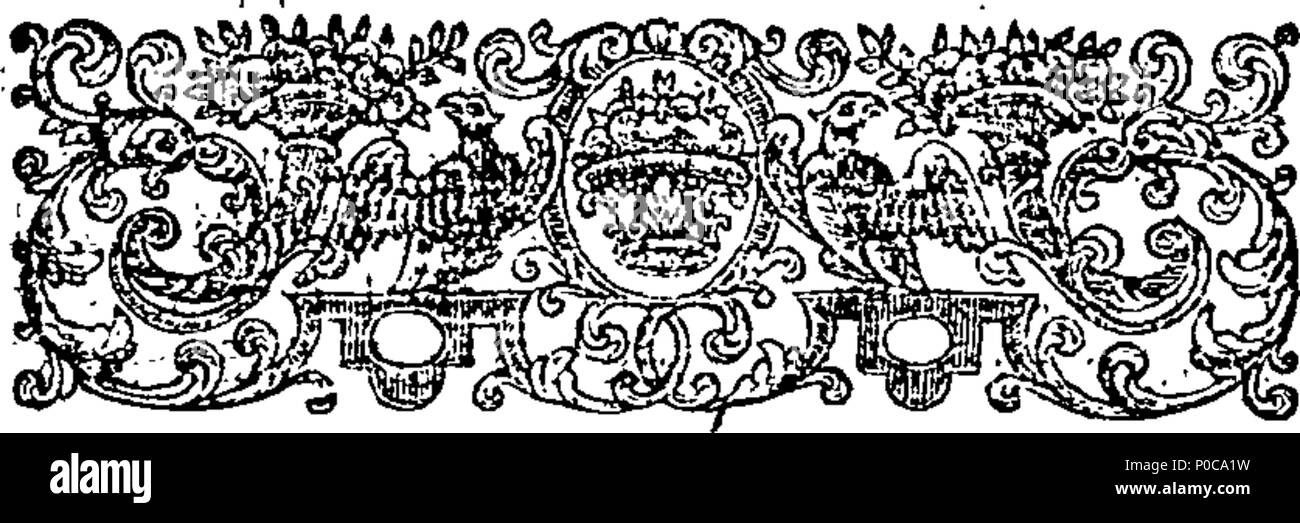 . Inglese: Fleuron dal libro: un divertente conto di tutti i paesi del mondo conosciuto. Descrivere le diverse religioni, abitudini, tempere, dogane, traffico, e produce. dei loro abitanti; il notevole curiosità tra di loro, sia di arte o di natura; la grande varietà di Strange Land e Sea-Animals; straordinaria piante, minerali, &c. adornano'd, occasionalmente, con tagli delle abitudini delle diverse persone e animali rari, cerimonie, edifici, &c. tutto stranamente inciso. 315 Un divertente conto di tutti i paesi del mondo conosciuto Fleuron T113017-8 Foto Stock