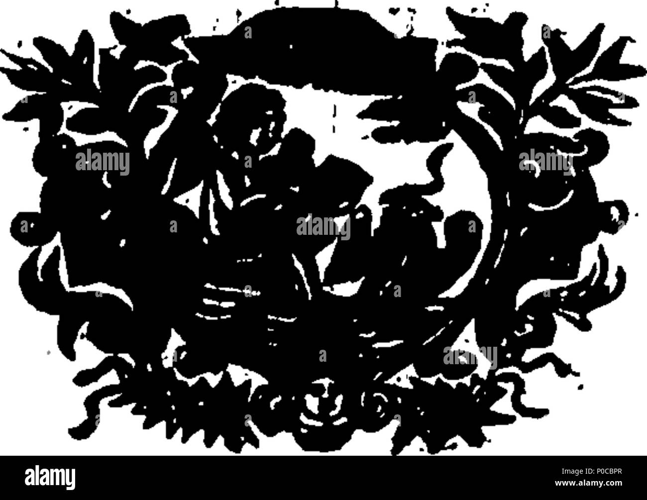 . Inglese: Fleuron dal libro: un saggio per iscritto esemplificati nelle diverse mani e le forme di attività; utile per quei Design'd per Compting, case, il commercio e il Publick uffici. Da Giovanni blando, Writing-Master all Accademia in Little-Tower Street, Londra. 318 Un saggio per iscritto esemplificati nelle diverse mani Fleuron T114387-14 Foto Stock