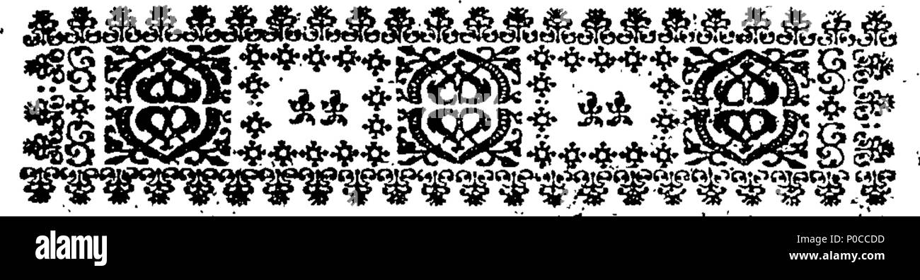 . Inglese: Fleuron dal libro: un grave remonstrance in nome della religione cristiana, contro le orride bestemmie e impieties che sono ancora utilizzati nel gioco inglese-case, alla grande vergogna di Dio Onnipotente e nel disprezzo degli statuti di questo reame. Annunziando la loro pianura tendenza a rovesciare tutti la pietà e anticipo l interesse e l'onore del diavolo nel mondo; da quasi 7 mila casi presi fuori dei giochi del secolo attuale, e specialmente dei cinque ultimi anni, a dispetto di tutti i metodi utilizzati finora per la loro riforma. Da Arthur Bedford, M. A. Foto Stock