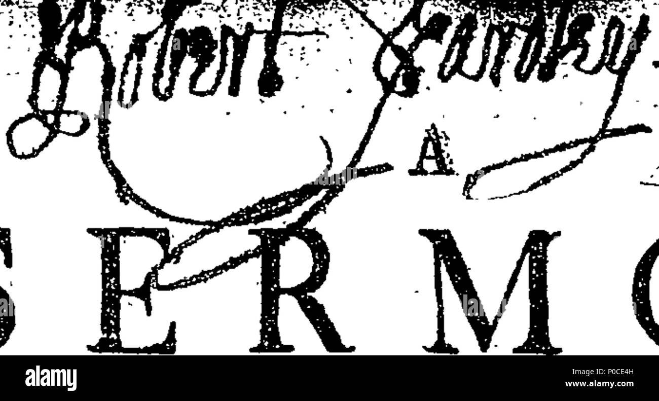 . Inglese: Fleuron dal libro: un sermone predicare'd a Whitehall, Agosto 23d, 1705. Essendo il giorno designato per un publick di ringraziamento per la fine gloriosa successo di Sua Maestà di braccia, e quelli dei suoi alleati, sotto il comando di Giovanni Duca di Marlborough. Da Lewis Atterbury, L. L. D. e uno dei sei predicazione cappellani a Whitehall. 193 un sermone predicare'd a Whitehall, Agosto 23d, 1705 Fleuron T087858-1 Foto Stock
