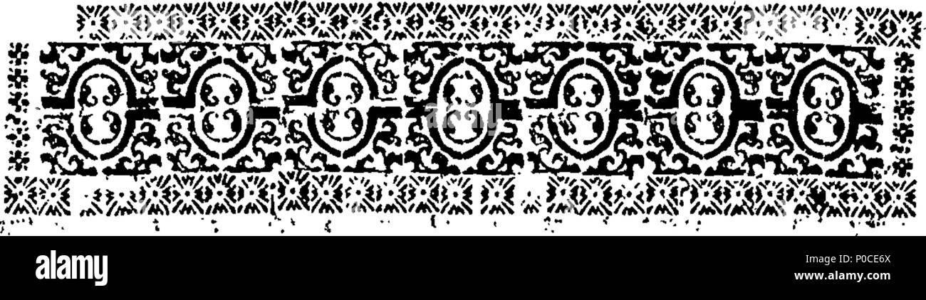 . Inglese: Fleuron dal libro: un sermone predicare'd prima l' onorevole House of Commons, a S. Margherita, Westminster, mercoledì 29 maggio, 1717. Essendo il giorno di Publick azione di rendimento di grazie a Dio Onnipotente per aver messo fine al grande Bevellion, mediante la restituzione di Re Carlo II. e Royal-Family e la restaurazione del governo. Da Andrew Snape, D. D. cappellano in ordinario di Sua Maestà. 193 un sermone predicare'd prima l' onorevole House of Commons, in S Fleuron N023056-2 Foto Stock