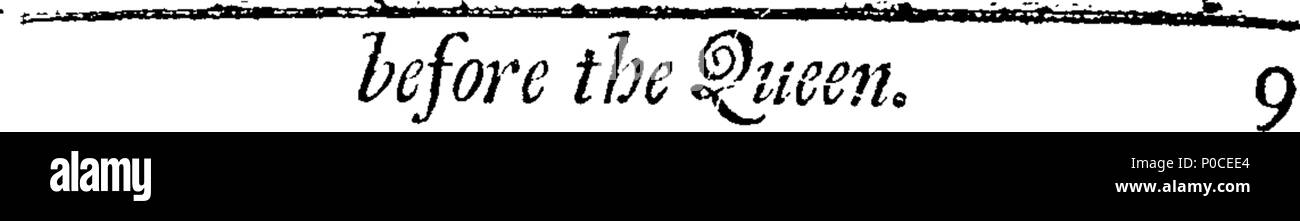 . Inglese: Fleuron dal libro: un sermone predicare'd prima regina presso il St James, giovedì 17 febbraio, di essere nominata per un giorno di generale dando grazie a Dio onnipotente per i nostri molti e grandi successi in tutto questo ultimo anno. Da Tho. Manningham, D. D. Decano di Windsor e cappellano in un ordinario di Sua Maestà. Pubblicare'd da Sua Maestà il comando speciale. 193 un sermone predicare'd prima regina presso il St Fleuron T012777-2 Foto Stock
