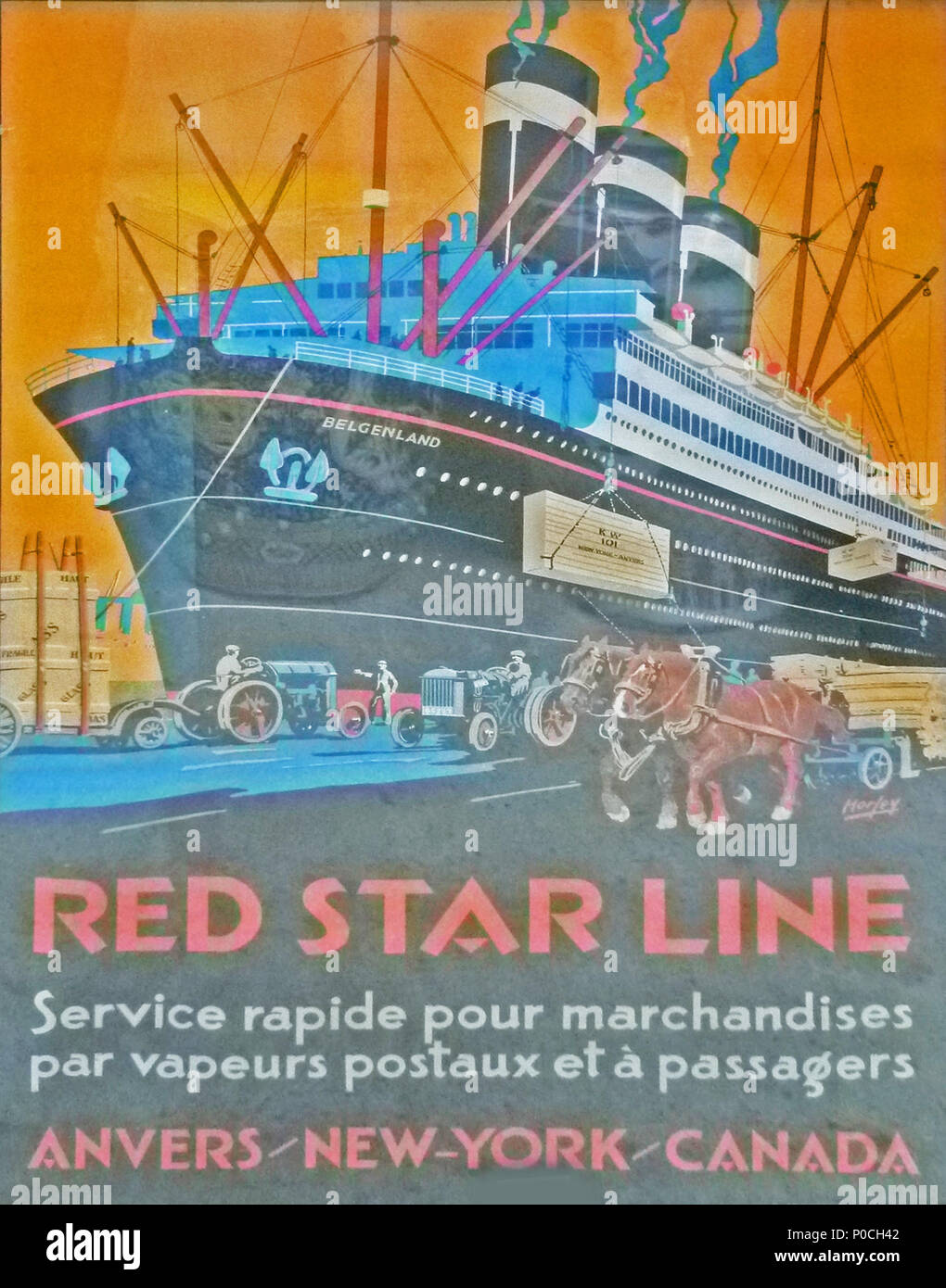 Red Star Line . nei primi anni del XX secolo. JoJan 45 Henri Cassiers 002 Foto Stock