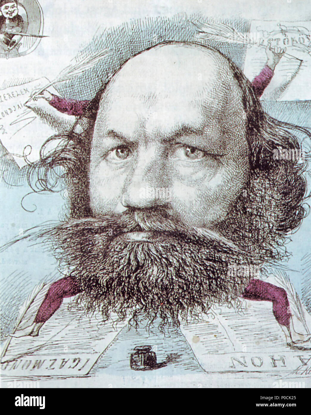 59 Klic Jókai caricatura 1868 Foto Stock