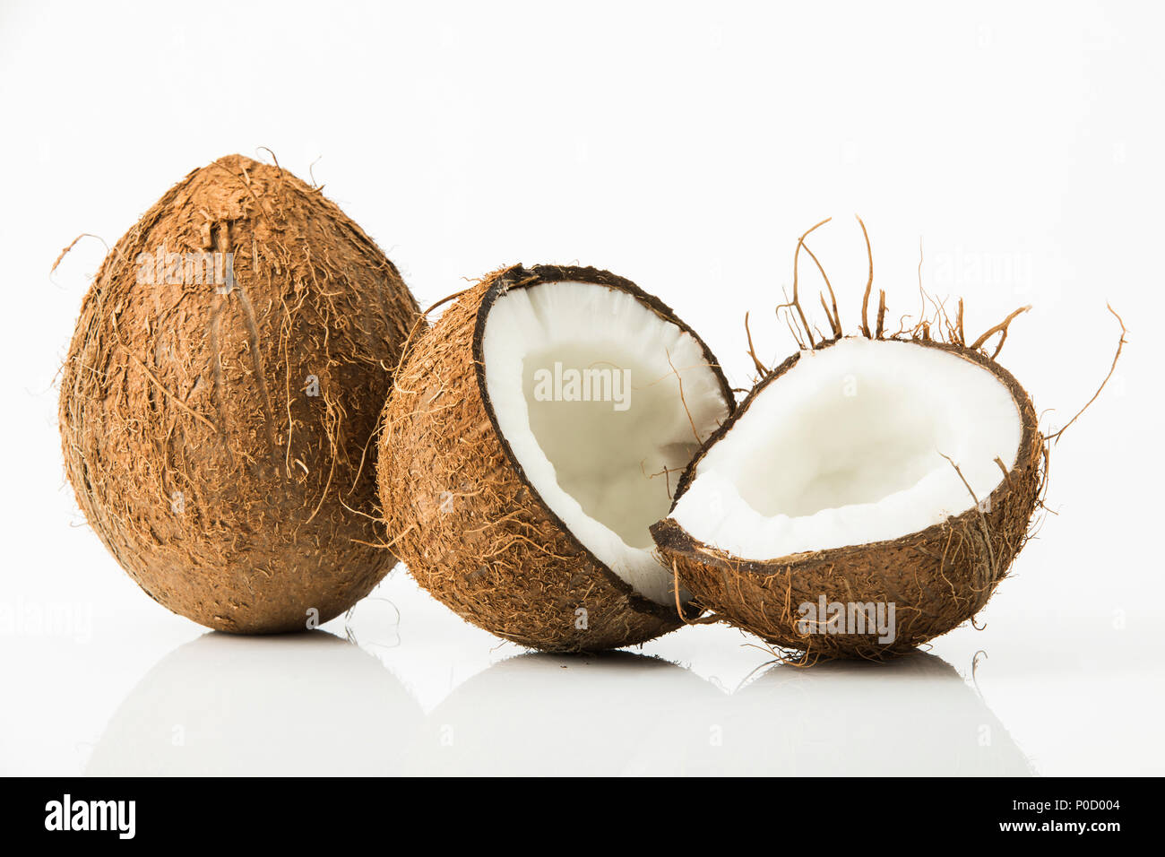Kokosnüsse, Studio Foto Stock