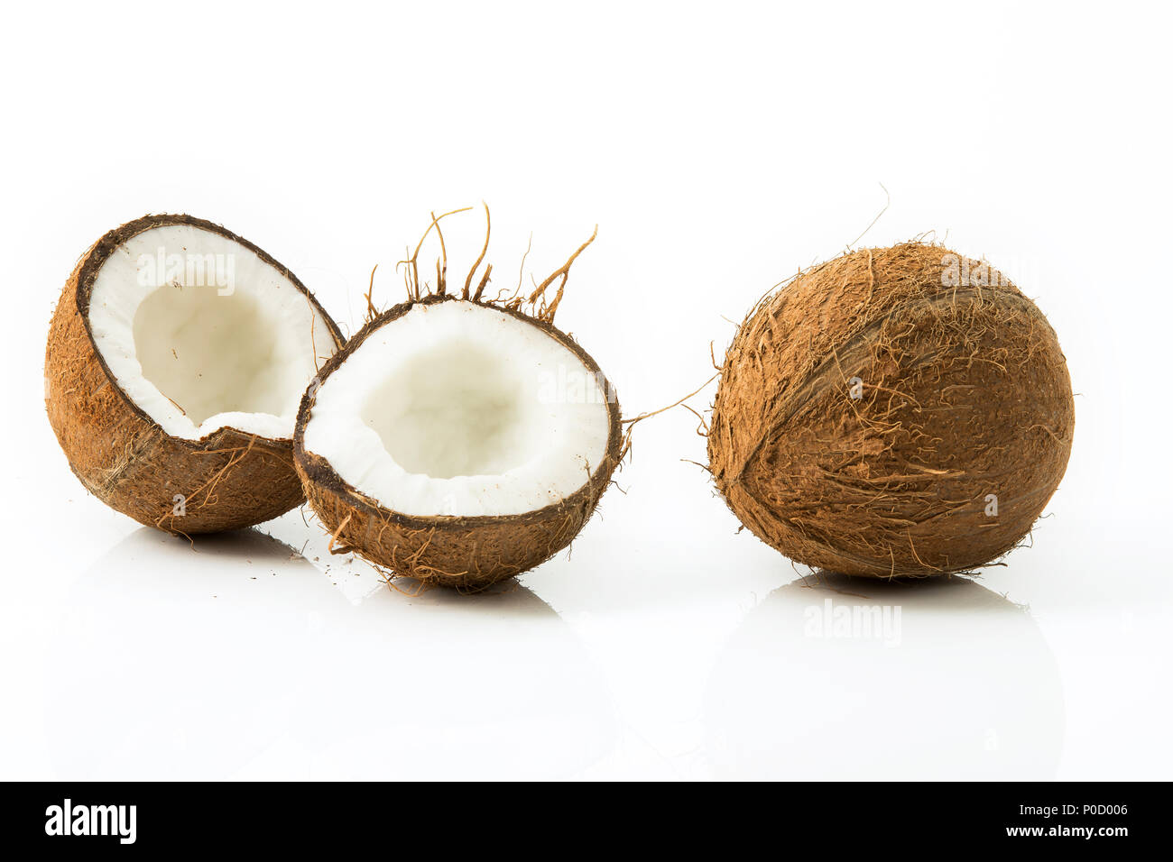 Kokosnüsse, Studio Foto Stock