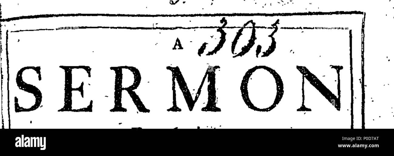 . Inglese: Fleuron dal libro: un sermone predicato presso San Edmund's-Bury, sul primo di maggio, 1707. Essendo il giorno del ringraziamento per l'unione di Inghilterra e Scozia. Pubblicare'd su richiesta della Corporation. Da Francis Hutchinson, D. D. Ministro di Saint James Parrocchia San Edmund's-Bury. 196 un sermone predicato presso il St Fleuron T099480-1 Foto Stock