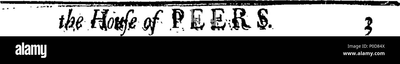 . Inglese: Fleuron dal libro: un sermone predicato prima i signori spirituale e temporale in Parlamento, assemblato nel Abbey-Church a Westminster, sul veloce-giorno, aprile Quarta, 1701. Dalla destra del Reverendo Padre in Dio, Signore Giovanni Vescovo di Litchfield & Coventry. 197 un sermone predicato prima i signori spirituale e temporale in Parlamento Fleuron assemblato T047777-3 Foto Stock