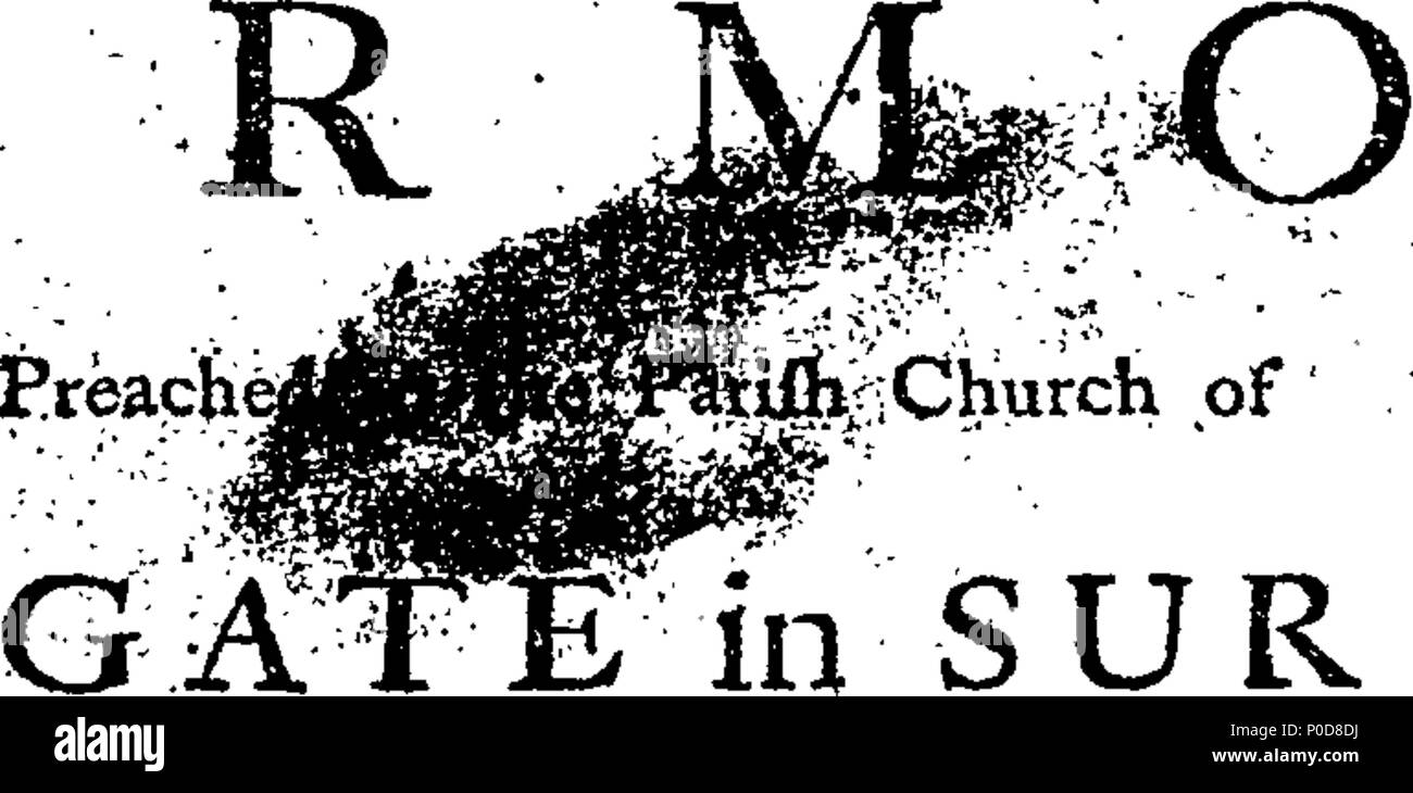 . Inglese: Fleuron dal libro: un sermone predicato nella chiesa parrocchiale di Reigate in Surry, giovedì 5 maggio, 1763. Essendo il giorno designato per una generale azione di rendimento di grazie a Dio Onnipotente, per porre fine alla fine sanguinosa e costosa guerra. Da William Stead, M. A. Vicario di Reigate in Surry, e Cappellano di Sua Grazia, Charlotte, Duchessa Dowager di Somerset. 198 un sermone predicato nella chiesa parrocchiale di Reigate in Surry, giovedì 5 maggio, 1763 Fleuron T018055-1 Foto Stock