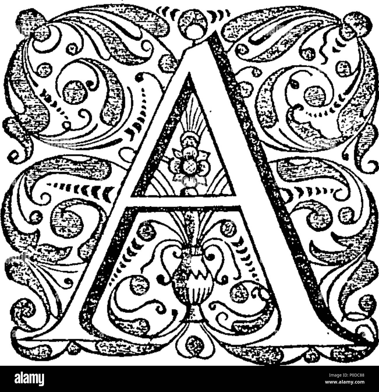 . Inglese: Fleuron dal libro: un provino di diversi tipi di stampa tipi di appartenenti all'Università di Oxford in The Clarendon Printing-House. 209 un provino di diversi tipi di stampa tipi di appartenenti all'Università di Oxford in The Clarendon Printing-House Fleuron T013017-10 Foto Stock
