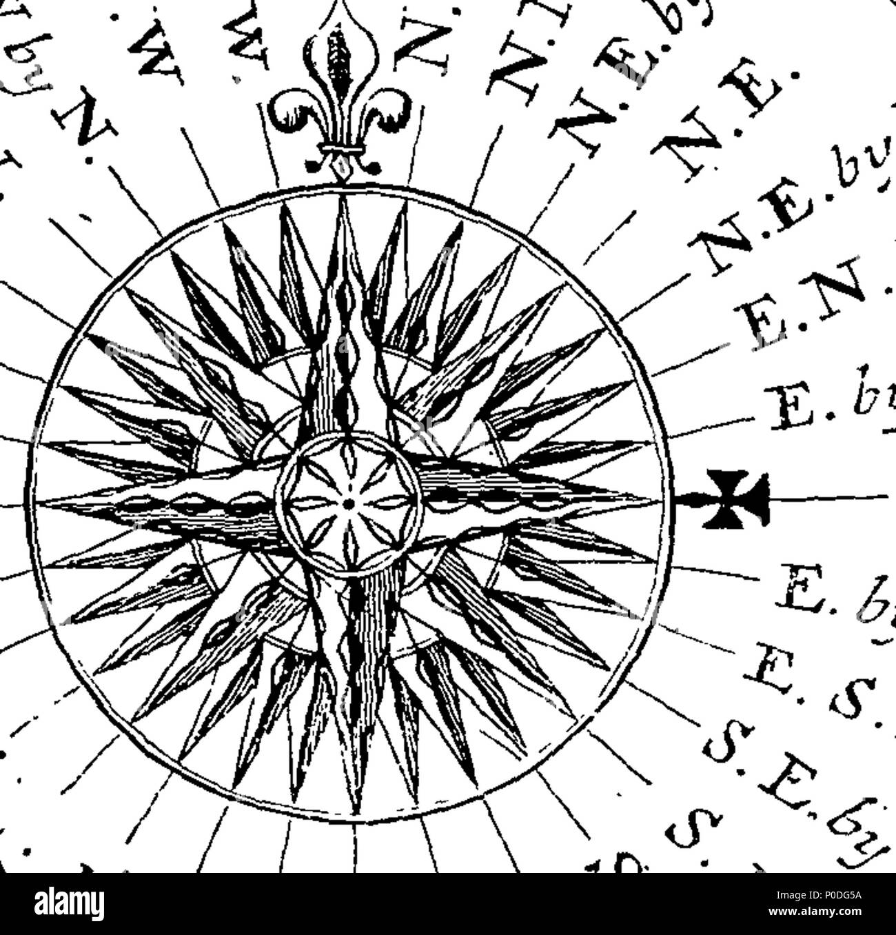 . Inglese: Fleuron dal libro: un sistema della matematica, contenente la geometria euclidea, piano e trigonometria sferica; la proiezione della sfera, entrambi ortografica e stereografica, astronomia, l'uso dei globi e navigazione: il modo di calcolo del Appulses della luna per le stelle fisse e la loro Occultations mediante interposizione del suo Corpo, molto utile per determinare la differenza di longitudine tra luoghi. Con un conto dei diversi metodi proposti e fatto uso di, dai più celebrati gli astronomi per accertare la stessa. Nuove tabelle solare, con le loro emissioni di CO Foto Stock