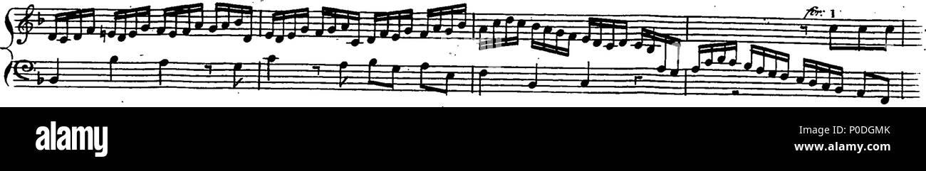 . Inglese: Fleuron dal libro: un terzo insieme di selezionare brani per organo eseguite presso la chiesa di San Giorgio Hanover-Square. Dedicato a destra Honble. Signore Visconte Fitzwilliam, dalla sua signoria più servo obbediente John Keeble. Questi Pleecs alsho' composto di organo sono ugualmente di migliorare e divertente sulla Harphehord. 220 un terzo insieme di selezionare brani per organo eseguite presso la chiesa di St Fleuron T180280-10 Foto Stock