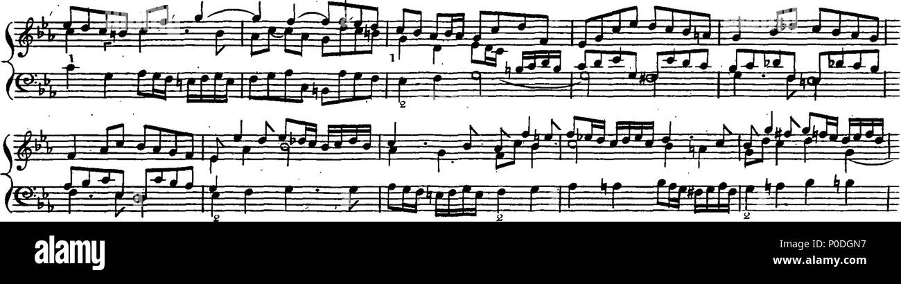 . Inglese: Fleuron dal libro: un terzo insieme di selezionare brani per organo eseguite presso la chiesa di San Giorgio Hanover-Square. Dedicato a destra Honble. Signore Visconte Fitzwilliam, dalla sua signoria più servo obbediente John Keeble. Questi Pleecs alsho' composto di organo sono ugualmente di migliorare e divertente sulla Harphehord. 220 un terzo insieme di selezionare brani per organo eseguite presso la chiesa di St Fleuron T180280-20 Foto Stock