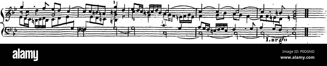 . Inglese: Fleuron dal libro: un terzo insieme di selezionare brani per organo eseguite presso la chiesa di San Giorgio Hanover-Square. Dedicato a destra Honble. Signore Visconte Fitzwilliam, dalla sua signoria più servo obbediente John Keeble. Questi Pleecs alsho' composto di organo sono ugualmente di migliorare e divertente sulla Harphehord. 220 un terzo insieme di selezionare brani per organo eseguite presso la chiesa di St Fleuron T180280-25 Foto Stock