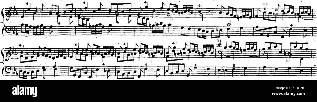 . Inglese: Fleuron dal libro: un terzo insieme di selezionare brani per organo eseguite presso la chiesa di San Giorgio Hanover-Square. Dedicato a destra Honble. Signore Visconte Fitzwilliam, dalla sua signoria più servo obbediente John Keeble. Questi Pleecs alsho' composto di organo sono ugualmente di migliorare e divertente sulla Harphehord. 220 un terzo insieme di selezionare brani per organo eseguite presso la chiesa di St Fleuron T180280-26 Foto Stock