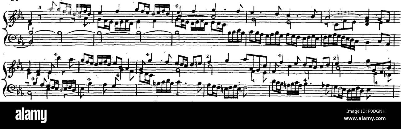 . Inglese: Fleuron dal libro: un terzo insieme di selezionare brani per organo eseguite presso la chiesa di San Giorgio Hanover-Square. Dedicato a destra Honble. Signore Visconte Fitzwilliam, dalla sua signoria più servo obbediente John Keeble. Questi Pleecs alsho' composto di organo sono ugualmente di migliorare e divertente sulla Harphehord. 220 un terzo insieme di selezionare brani per organo eseguite presso la chiesa di St Fleuron T180280-27 Foto Stock