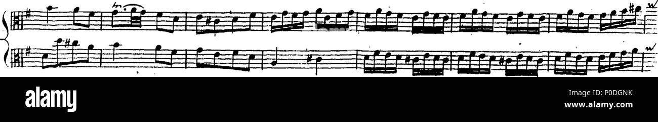 . Inglese: Fleuron dal libro: un terzo insieme di selezionare brani per organo eseguite presso la chiesa di San Giorgio Hanover-Square. Dedicato a destra Honble. Signore Visconte Fitzwilliam, dalla sua signoria più servo obbediente John Keeble. Questi Pleecs alsho' composto di organo sono ugualmente di migliorare e divertente sulla Harphehord. 220 un terzo insieme di selezionare brani per organo eseguite presso la chiesa di St Fleuron T180280-29 Foto Stock