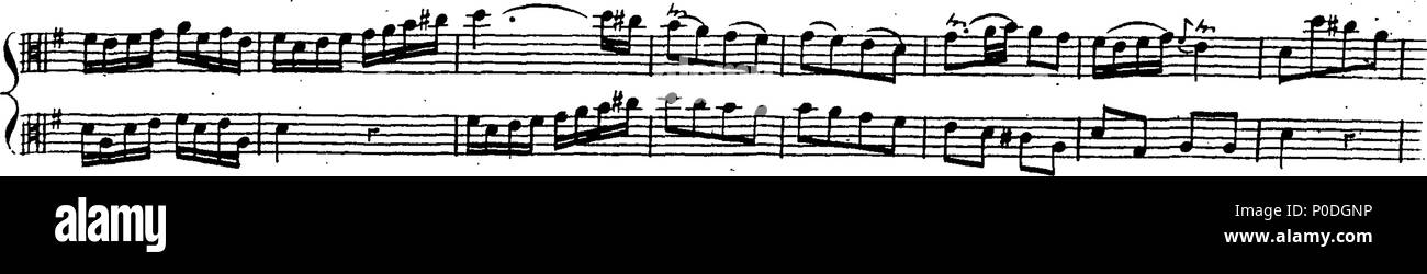 . Inglese: Fleuron dal libro: un terzo insieme di selezionare brani per organo eseguite presso la chiesa di San Giorgio Hanover-Square. Dedicato a destra Honble. Signore Visconte Fitzwilliam, dalla sua signoria più servo obbediente John Keeble. Questi Pleecs alsho' composto di organo sono ugualmente di migliorare e divertente sulla Harphehord. 220 un terzo insieme di selezionare brani per organo eseguite presso la chiesa di St Fleuron T180280-30 Foto Stock