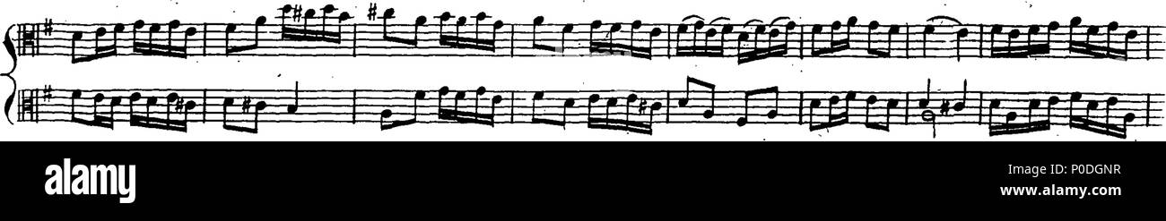 . Inglese: Fleuron dal libro: un terzo insieme di selezionare brani per organo eseguite presso la chiesa di San Giorgio Hanover-Square. Dedicato a destra Honble. Signore Visconte Fitzwilliam, dalla sua signoria più servo obbediente John Keeble. Questi Pleecs alsho' composto di organo sono ugualmente di migliorare e divertente sulla Harphehord. 220 un terzo insieme di selezionare brani per organo eseguite presso la chiesa di St Fleuron T180280-31 Foto Stock