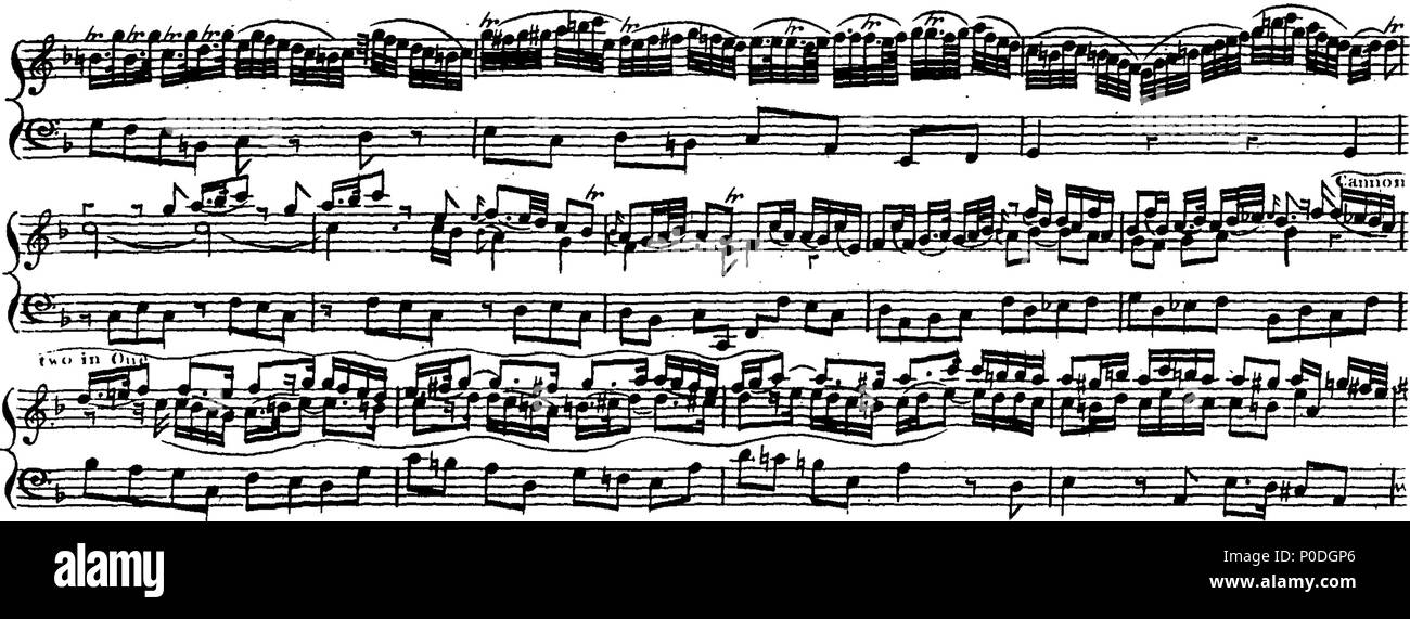 . Inglese: Fleuron dal libro: un terzo insieme di selezionare brani per organo eseguite presso la chiesa di San Giorgio Hanover-Square. Dedicato a destra Honble. Signore Visconte Fitzwilliam, dalla sua signoria più servo obbediente John Keeble. Questi Pleecs alsho' composto di organo sono ugualmente di migliorare e divertente sulla Harphehord. 221 un terzo insieme di selezionare brani per organo eseguite presso la chiesa di St Fleuron T180280-42 Foto Stock