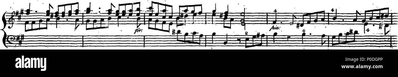 . Inglese: Fleuron dal libro: un terzo insieme di selezionare brani per organo eseguite presso la chiesa di San Giorgio Hanover-Square. Dedicato a destra Honble. Signore Visconte Fitzwilliam, dalla sua signoria più servo obbediente John Keeble. Questi Pleecs alsho' composto di organo sono ugualmente di migliorare e divertente sulla Harphehord. 221 un terzo insieme di selezionare brani per organo eseguite presso la chiesa di St Fleuron T180280-49 Foto Stock