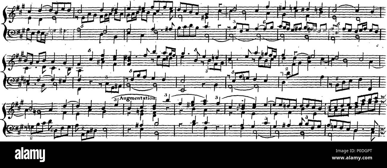 . Inglese: Fleuron dal libro: un terzo insieme di selezionare brani per organo eseguite presso la chiesa di San Giorgio Hanover-Square. Dedicato a destra Honble. Signore Visconte Fitzwilliam, dalla sua signoria più servo obbediente John Keeble. Questi Pleecs alsho' composto di organo sono ugualmente di migliorare e divertente sulla Harphehord. 221 un terzo insieme di selezionare brani per organo eseguite presso la chiesa di St Fleuron T180280-51 Foto Stock