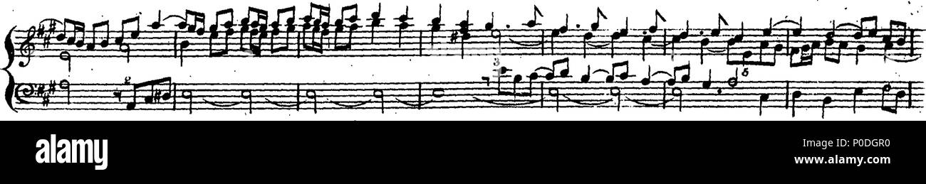 . Inglese: Fleuron dal libro: un terzo insieme di selezionare brani per organo eseguite presso la chiesa di San Giorgio Hanover-Square. Dedicato a destra Honble. Signore Visconte Fitzwilliam, dalla sua signoria più servo obbediente John Keeble. Questi Pleecs alsho' composto di organo sono ugualmente di migliorare e divertente sulla Harphehord. 221 un terzo insieme di selezionare brani per organo eseguite presso la chiesa di St Fleuron T180280-54 Foto Stock