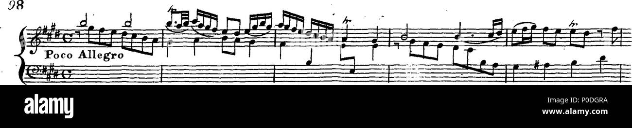 . Inglese: Fleuron dal libro: un terzo insieme di selezionare brani per organo eseguite presso la chiesa di San Giorgio Hanover-Square. Dedicato a destra Honble. Signore Visconte Fitzwilliam, dalla sua signoria più servo obbediente John Keeble. Questi Pleecs alsho' composto di organo sono ugualmente di migliorare e divertente sulla Harphehord. 221 un terzo insieme di selezionare brani per organo eseguite presso la chiesa di St Fleuron T180280-60 Foto Stock