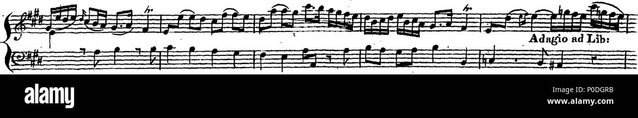 . Inglese: Fleuron dal libro: un terzo insieme di selezionare brani per organo eseguite presso la chiesa di San Giorgio Hanover-Square. Dedicato a destra Honble. Signore Visconte Fitzwilliam, dalla sua signoria più servo obbediente John Keeble. Questi Pleecs alsho' composto di organo sono ugualmente di migliorare e divertente sulla Harphehord. 221 un terzo insieme di selezionare brani per organo eseguite presso la chiesa di St Fleuron T180280-62 Foto Stock