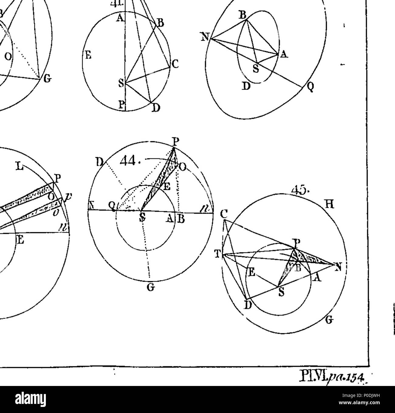 . Inglese: Fleuron dal libro: un sistema di astronomia. Contenente l'inchiesta e la dimostrazione degli elementi della scienza. 217 un sistema di astronomia Fleuron T077160-6 Foto Stock