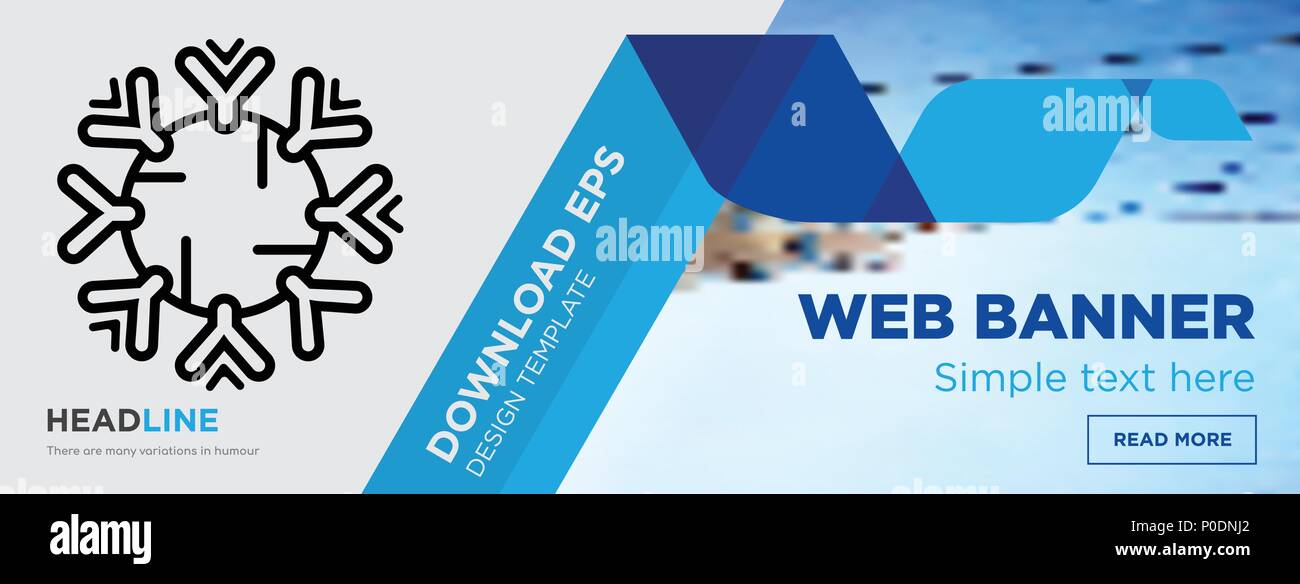 Sistema immunitario concetto orizzontale banner pagina web template design su sfondo astratto con piatto moderno vettore isolato icona e forme geometriche. Illustrazione Vettoriale