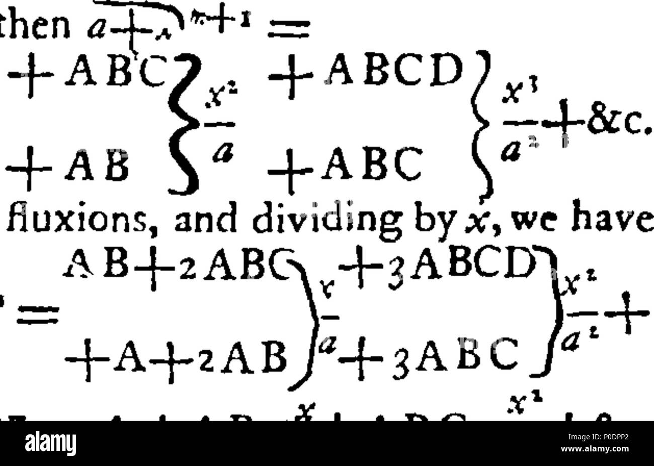 . Inglese: Fleuron dal libro: un trattato di fluxions. Da Israele Lyons, Junior. 229 Un trattato di fluxions. Da Israele Lyons, Junior. Fleuron T106786-2 Foto Stock