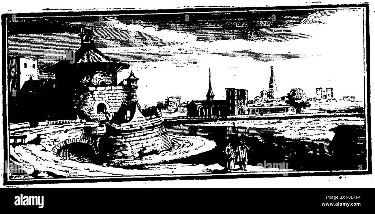 . Inglese: Fleuron dal libro: un trattato di cinque ordini di colonne in architettura, Toscane, dorico, ionico e corinzio e composito. In cui le proporzioni dei caratteri e dei membri delle loro diverse colonnine, colonne e Entablatures, sono distintamente considerare'd rispetto alla pratica della Antients e rinoceronti. Anche una più naturale, Easie e metodo praticabile stabilite per la determinazione della parte mostminute in tutti gli ordini, senza una frazione. Al quale è allegato'd, un discorso concernente lesene: e di numerosi abusi introduc'd in architettura. Engraven su sei piastre folio o Foto Stock