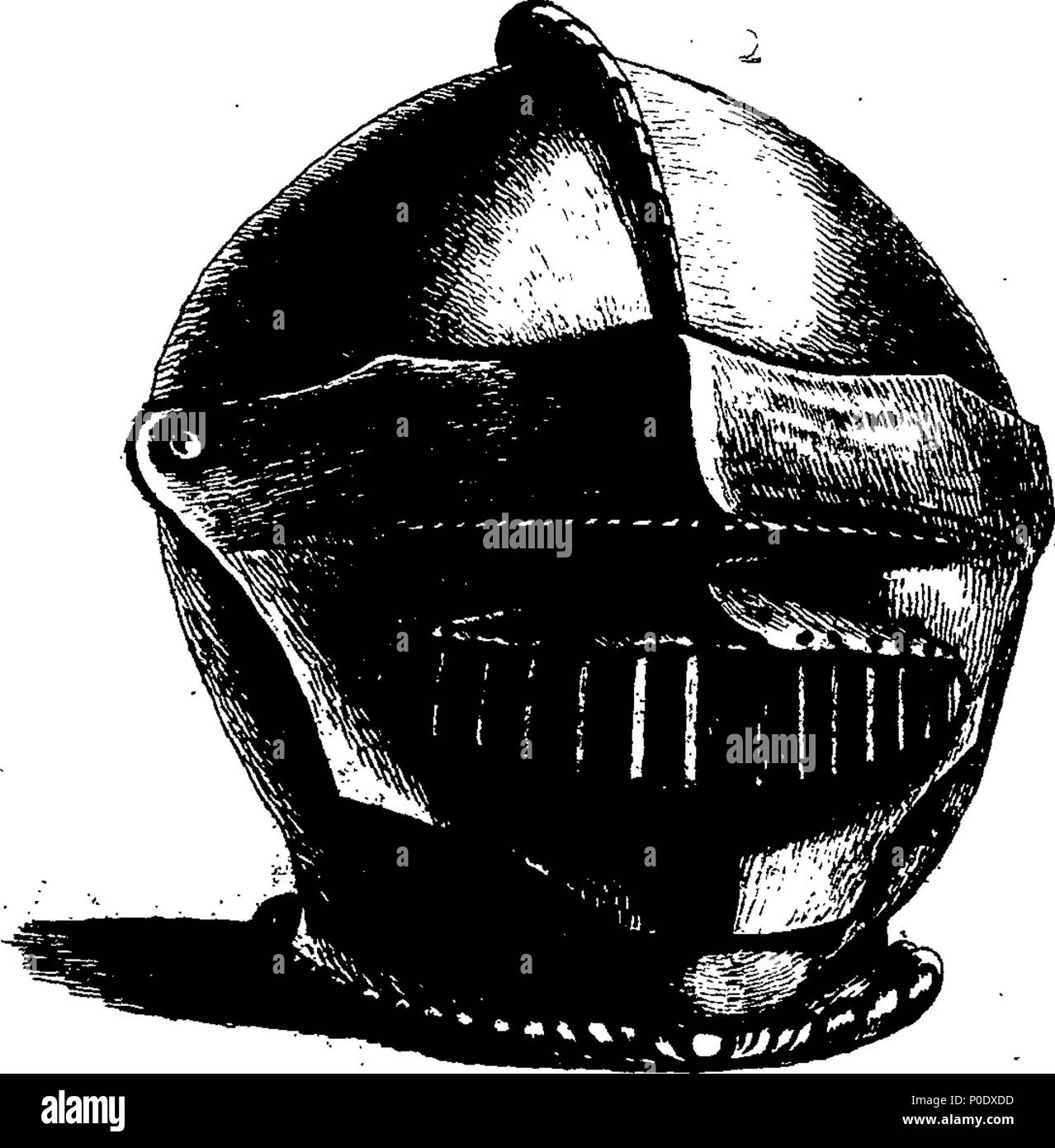 . Inglese: Fleuron dal libro: un trattato su antiche armature e armi, illustrato da piastre preso dalla corazza originale nella Torre di Londra e altri arsenali, musei e armadi. Da Francis Grose, Esq. F. A. S. 233 una dissertazione su antiche armature e armi Fleuron T083280-11 Foto Stock