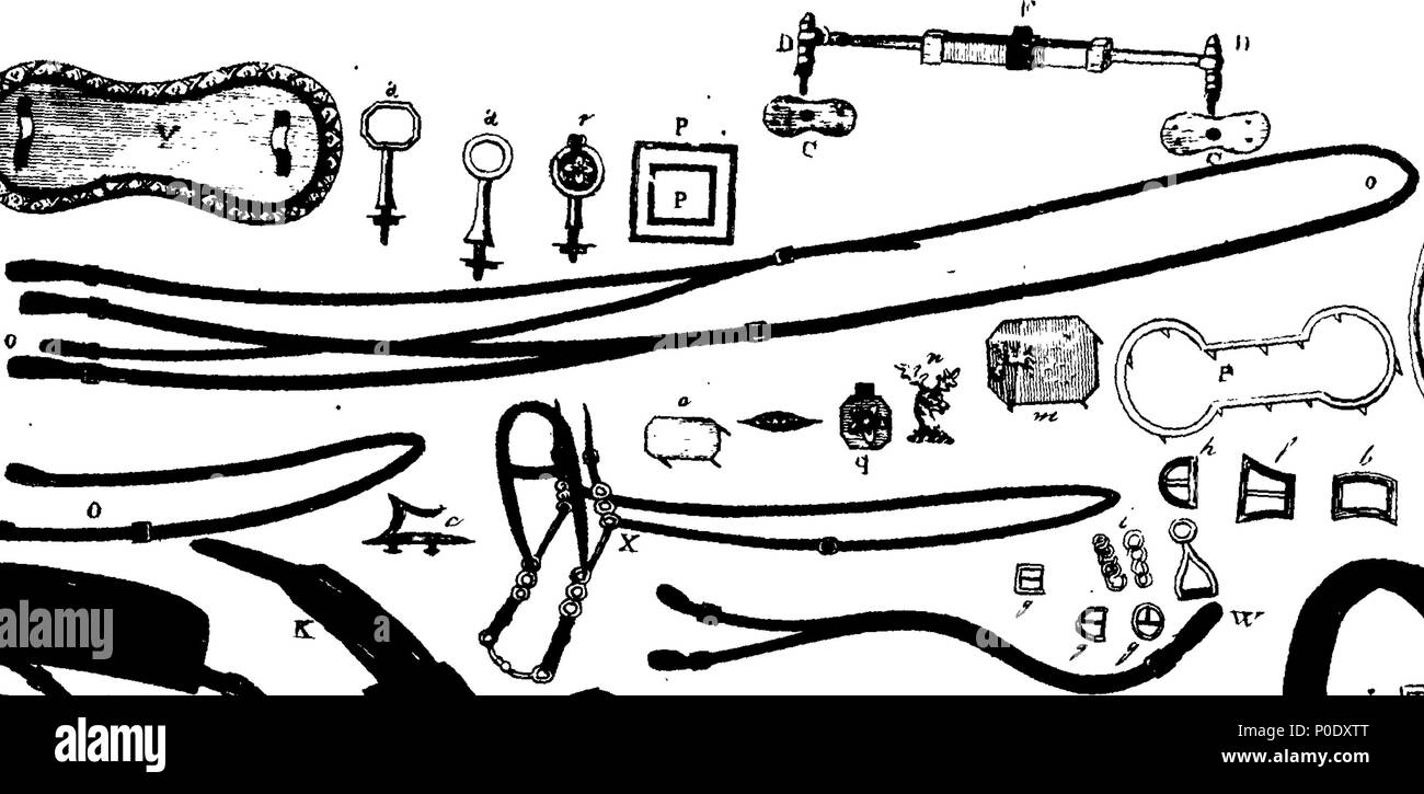 . Inglese: Fleuron dal libro: un trattato su carrelli. Comprendere carrozze, carri, Phaetons, curricles, whisky, &c. Insieme con loro il corretto cablaggio. In cui i prezzi equi di ogni articolo sono indicate con precisione. Da William Felton, Coach-Maker, n. 36, Leather-Lane, Holborn. 233 una dissertazione su carrelli Fleuron T145945-7 Foto Stock