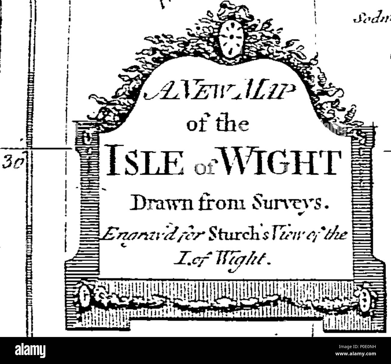 . Inglese: Fleuron dal libro: una vista dell'Isola di Wight, in quattro lettere ad un amico contenente non solo una descrizione della sua forma e delle principali produzioni, ma il più autentico e materiale articoli della sua naturale, politico e commerciale della storia. Da Giovanni Sturch. 243 Una vista dell'Isola di Wight Fleuron T063396-1 Foto Stock