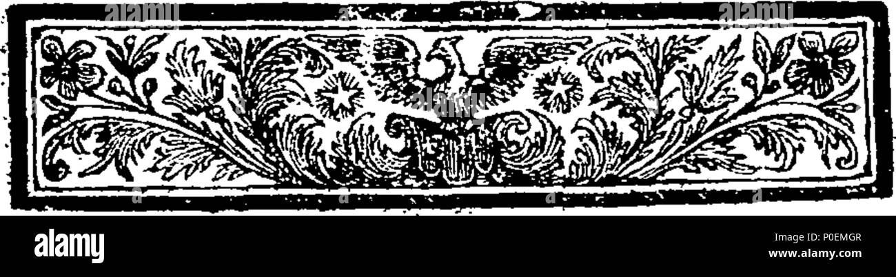 . Inglese: Fleuron dal libro: un vero e imparziale di storia della congiura contro la persona e il governo del re Guglielmo III di gloriosa memoria, nell'anno 1695. Da Sir Richard Blackmore, Kt. M.D. 240 una vera e imparziale di storia della congiura contro la persona e il governo del re Guglielmo III Fleuron T033052-8 Foto Stock