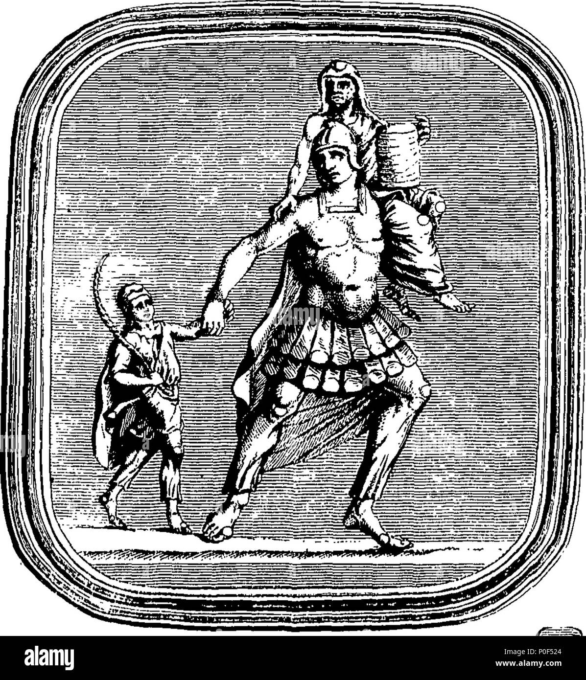 . Inglese: Fleuron dal libro: un trattato sull'antico metodo di incisione su pietre preziose, confrontato con il moderno. Illustrato con rame-piastre. Da Laurentius Natter, incisore su gemme. 235 una dissertazione su di un antico metodo di incisione su pietre preziose, confrontato con il moderno Fleuron T101116-8 Foto Stock