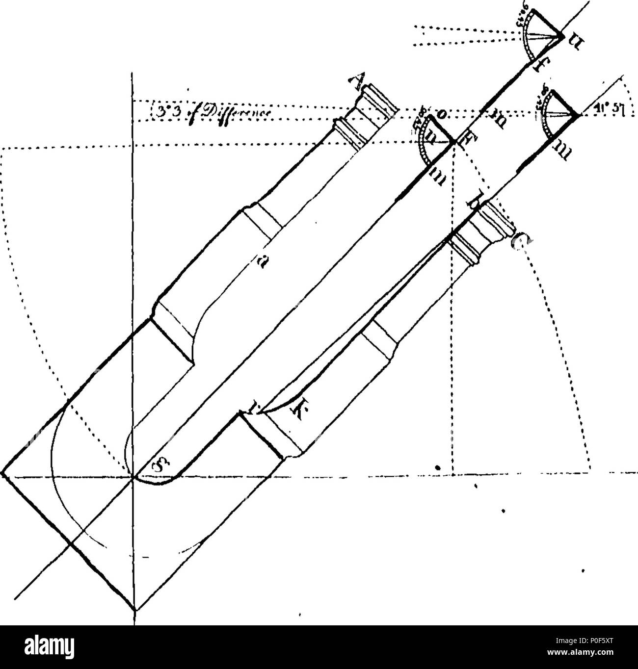 . Inglese: Fleuron dal libro: un trattato sulla pratica di artiglieria di campo. Composto per l'uso dell'artiglieria R.E.V.. 237 un trattato sulla pratica di artiglieria di campo. Composto per l'uso dell'artiglieria R.E.V.. Fleuron T121782-14 Foto Stock