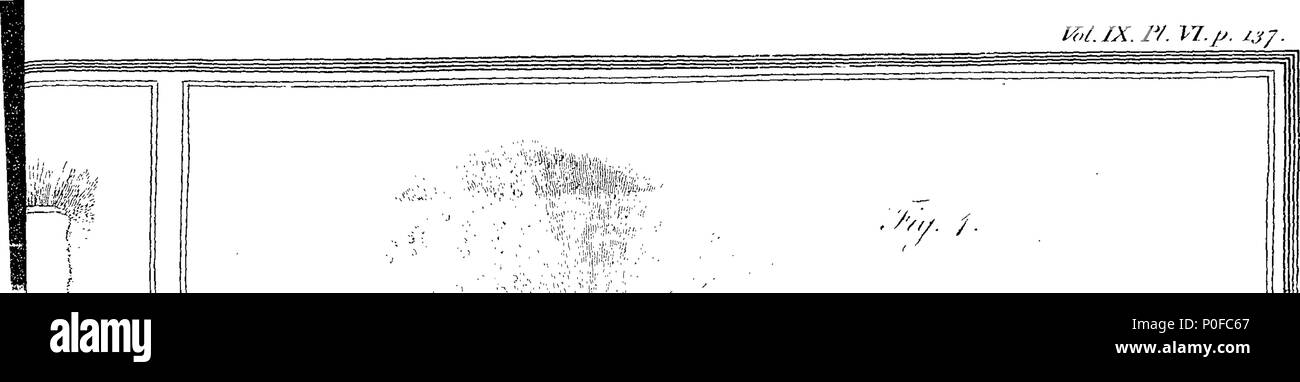 . Inglese: Fleuron dal libro: conto di un edificio romano e camp ultimamente scoperto a Buxton, nella contea di Derby. In una lettera dai principali Rooke al Vescovo di Carlisle, V.P. Lettura presso la società di antiquari, 6 marzo 1788. 258 account di un edificio romano e camp ultimamente scoperto a Buxton, nella contea di Derby Fleuron T222851-3 Foto Stock