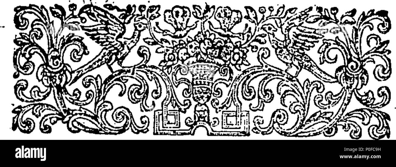 . Inglese: Fleuron dal libro: Achates al Varus. Un epistola: descrivendo alcuni tardo wonderfull apparenze che ne è derivata da un tocco di Ithuriel lancia del. Insieme con una prefazione di grandi dimensioni, lo stile e il modo di distinguere alcuni'd autori. 258 Achates al Varus Fleuron T053046-6 Foto Stock
