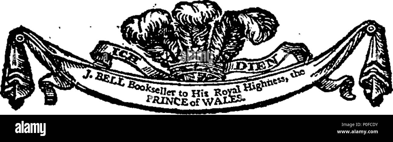 . Inglese: Fleuron dal libro: Aci e Galatea, una serenata: come è eseguita al Theater-Royal in Drury-Lane. Impostare la musica dal sig. Handel. 258 Aci e Galatea, una serenata- come è eseguita al Theater-Royal in Drury-Lane Fleuron T013766-1 Foto Stock