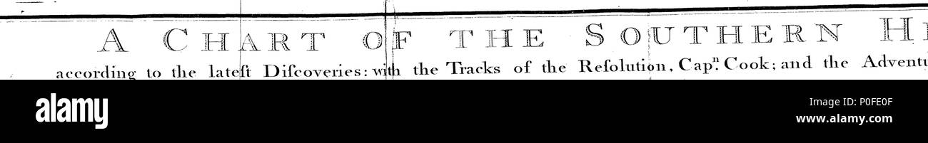 . Inglese: Fleuron dal libro: un viaggio intorno al mondo, nella sua Britannic Majesty's sloop, Risoluzione, comandata da Capt. James Cook, durante gli anni 1772, 3, 4, e 5. Da George Forster, F. R. S. membro della Royal Academy di Madrid e della società per promuovere la conoscenza naturale a Berlino. In due volumi. ... 248 Un viaggio intorno al mondo, nella sua Britannic Majesty's sloop, Risoluzione, comandata da Capt Fleuron T155479-4 Foto Stock