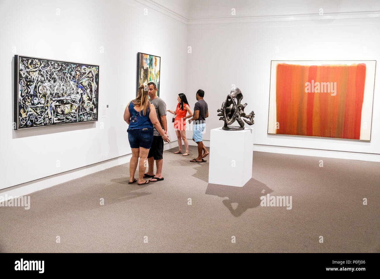 Florida,FL South,Palm Beach,Norton Gallery of Art,museo,gallerie d'arte,interni,mostra collezione,pittura,Jackson Pollock,Morr Foto Stock