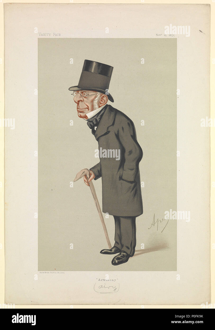 PT4010 . Il 13 novembre 1875. Brooks, Vincent, giorno e figlio; Carlo Pellegrini 2 "Astronomy" (ariosa) (caricatura) RMG PT4010 Foto Stock