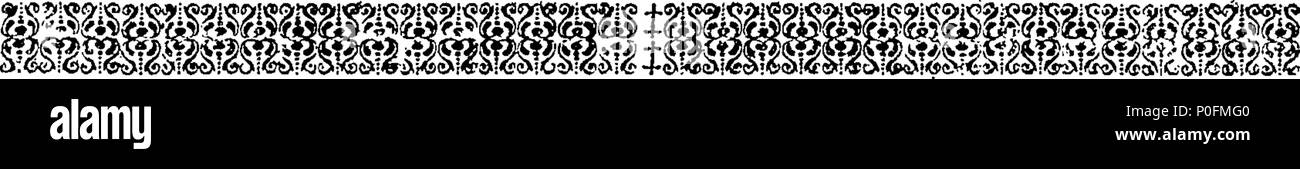 . Inglese: Fleuron dal libro: atti di assemblaggio, passata nell'isola di San Cristoforo; dall'anno 1711, al 1769. 265 atti di assemblaggio, passata nell'isola di San Cristoforo; dall'anno 1711, al 1769. Fleuron T072515-44 Foto Stock