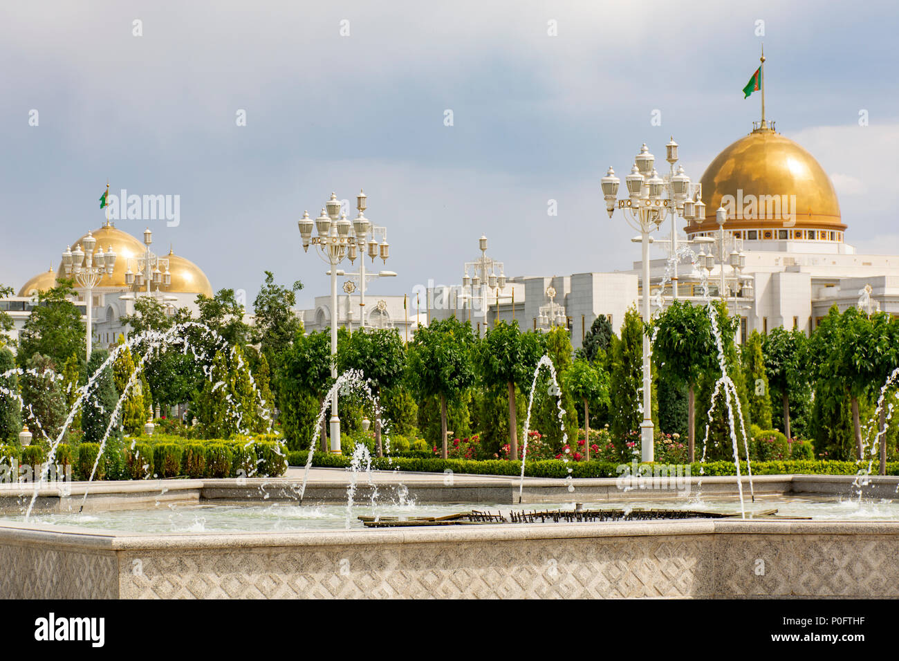 Palazzo del Presidente, Aşgabat, Turkmenistan Foto Stock