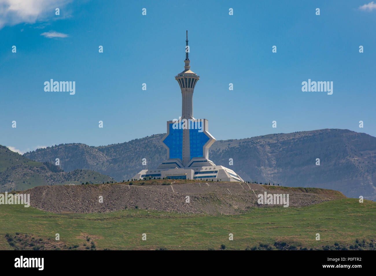 La torre della TV, Aşgabat, Turkmenistan Foto Stock