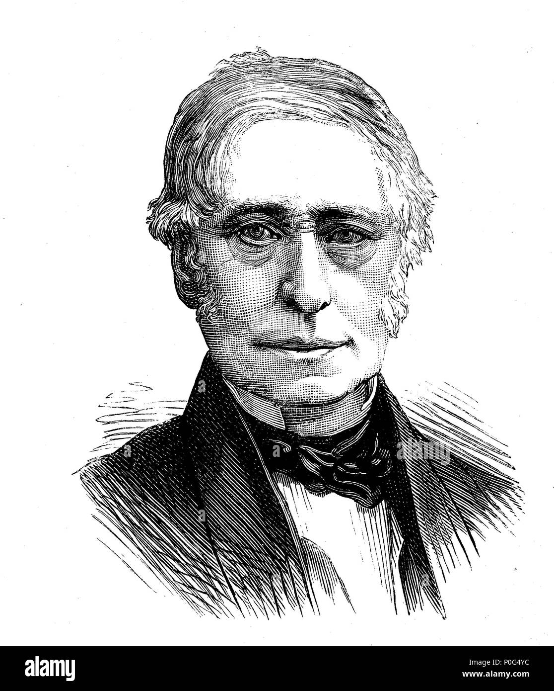 Henry Pease, morì 1881. Henry Pease (4 maggio 1807 - 30 Maggio 1881) era un inglese proprietario ferroviaria, attivista di pace e di un uomo politico liberale che ha rappresentato Durham Sud, digitale migliorata la riproduzione di un originale stampa da l'anno 1881 Foto Stock